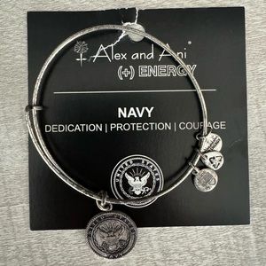 Alex and Ani US Navy Silver Bangle